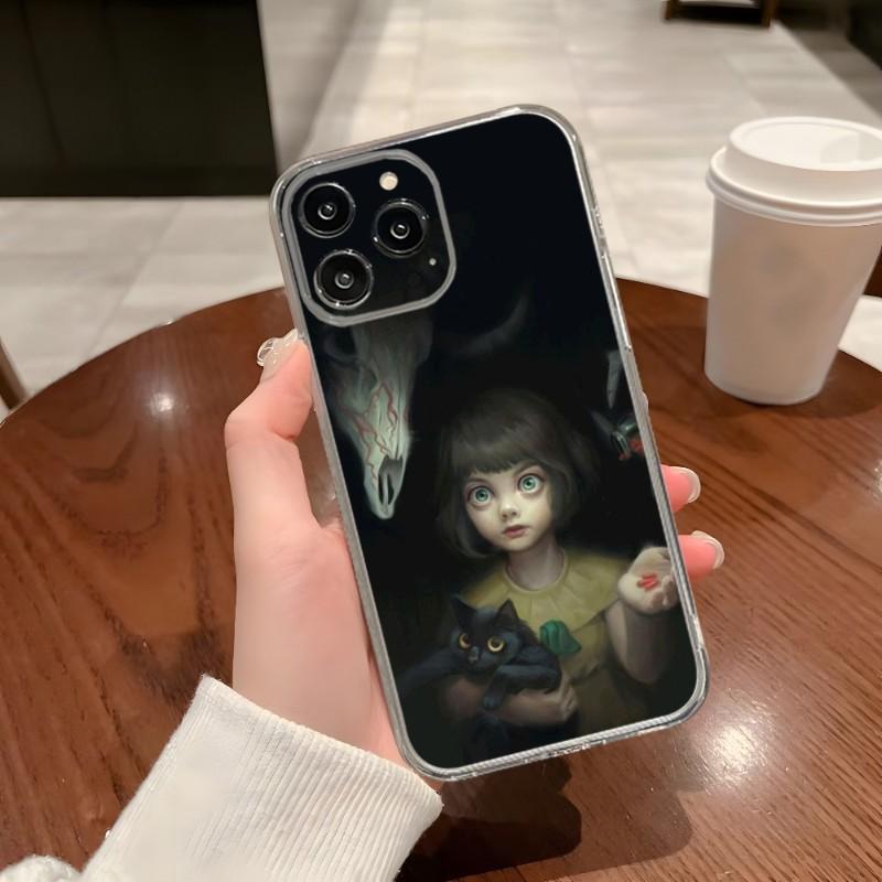 Game Fran Bow Phone Case For Iphone 15 14 Pro 13 Mini 11 12 Max Xr X Xs 7 8 Plus 6 Transparent Silicone Cover