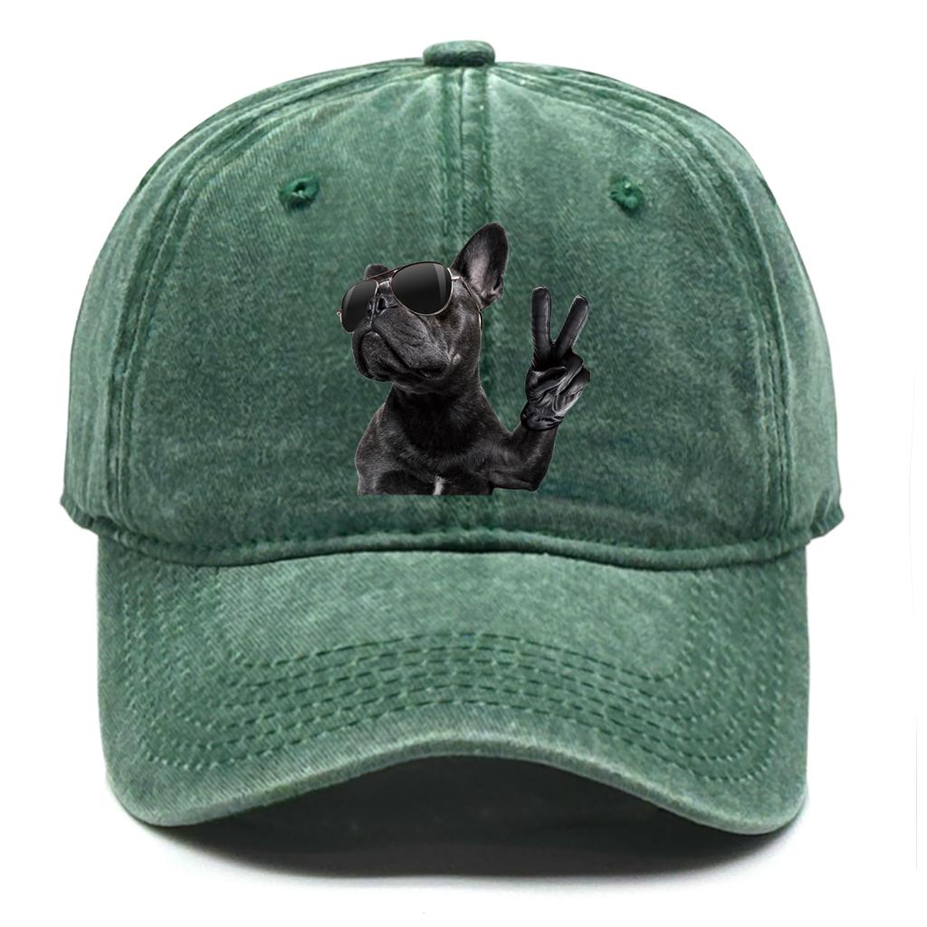 Cool Dog In Sunglasses Print Adjustable Sun Hat Sports Hat Headwear Leisure Snapback Baseball Cap Perfect For Outdoor Sports