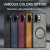 Business Sheep Skin Leather Case For OnePlus 15 13 13T 12T 13 ACE 5 Magnetic Wireless Charge Shockproof Anti-Fingerprint Cover