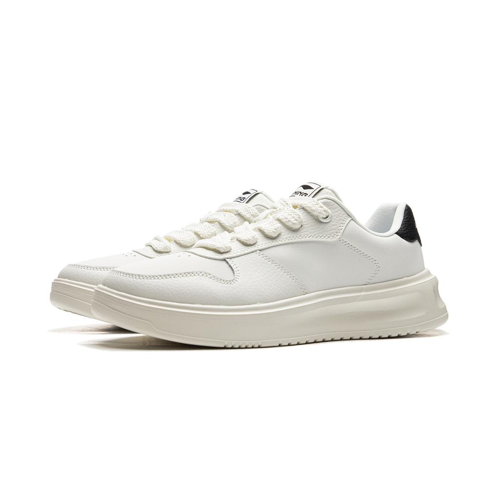 Li-Ning Li Ning Cloud Sky Slip Resistant, Abrasion Resistant, Breathable Low top Skateboard Shoes Men's White Black AGCU319-3