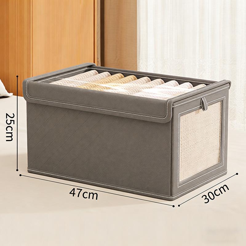 Organizzatore Portaoggetti in Cotone Lino Transfrontaliero con Finestra Visibile