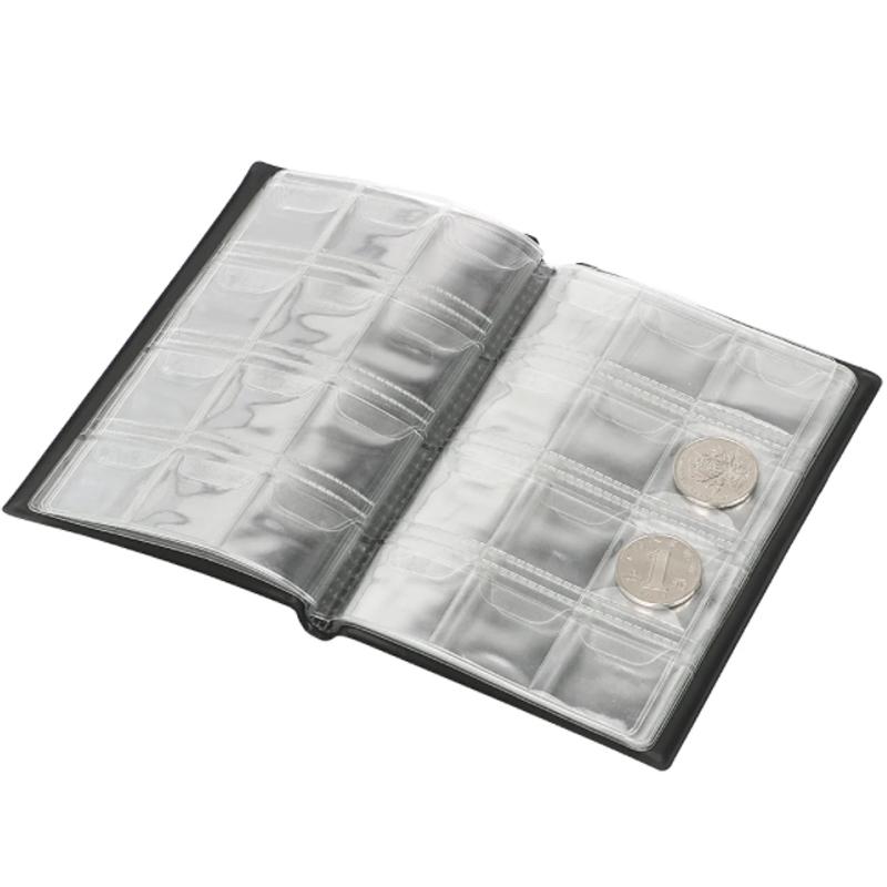 Coin Wallet Album, Mini Coin Organiser, Coin Collection, 120 Compartment Coin Collection Protector, Commemorative Coin Booklet