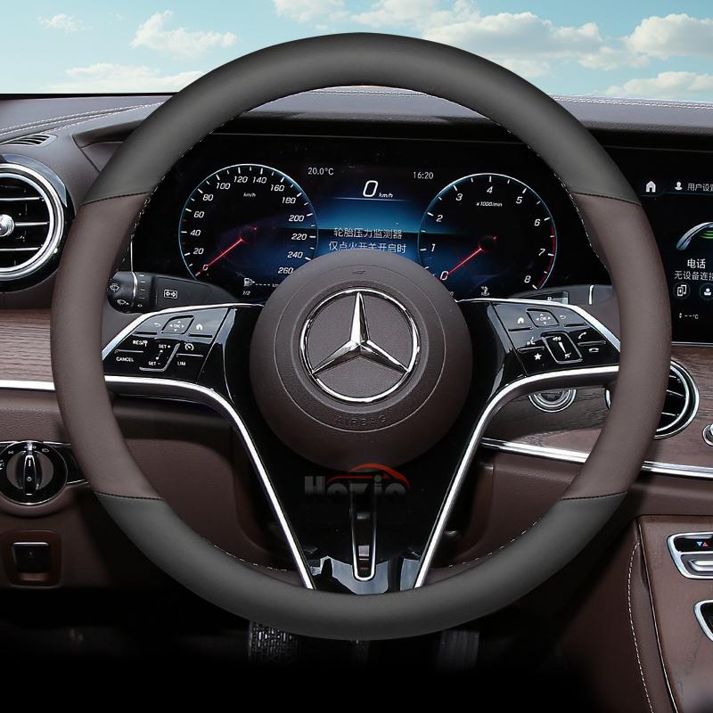 Skórzana Pokrowiec na Kierownicę Samochodową do Mercedes Benz C220 GLC W447 W124 W203 W204 W205 W218 W245 W166 W212 W210 W221 Akcesoria mo00