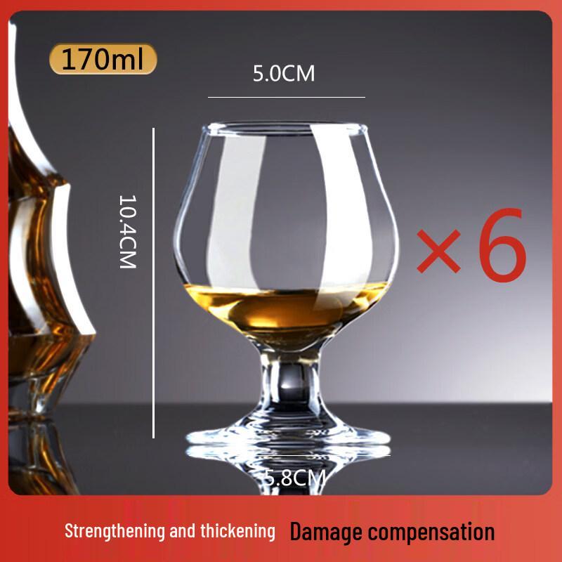 ZISIZ Handmade Crystal Brandy Glass