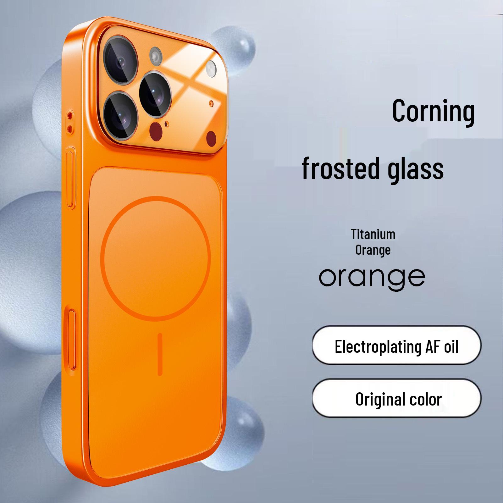 

iPhone 17 Pro Max Corning Glass Magnetic Case with Skin-Feel Frosted Finish for Apple 16 16