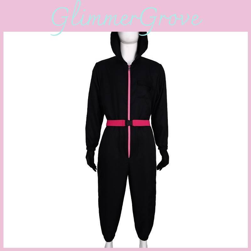 Squid Game Popular Movie Halloween Costume For Kids With Cotton Blend Fabric Cosplay Suit