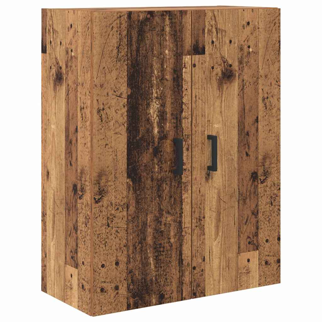 Wall Mounted Highboard Reclaimed Wood Look 69.5 x 34 x 180 cm Engineered Wood