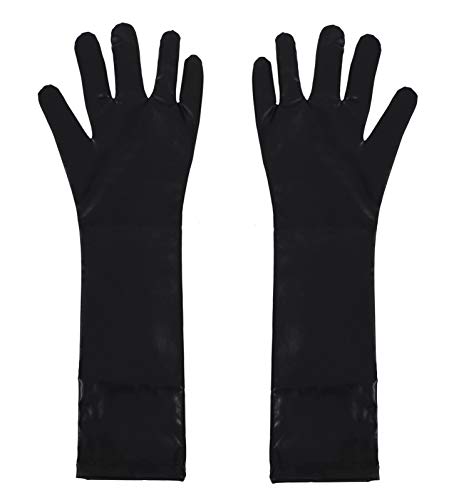 Pure Bon PU Leather Bizarre Glove and Knee-High Socks Set, One Size Fits All, TOKYO GOODS MARKET (Black)