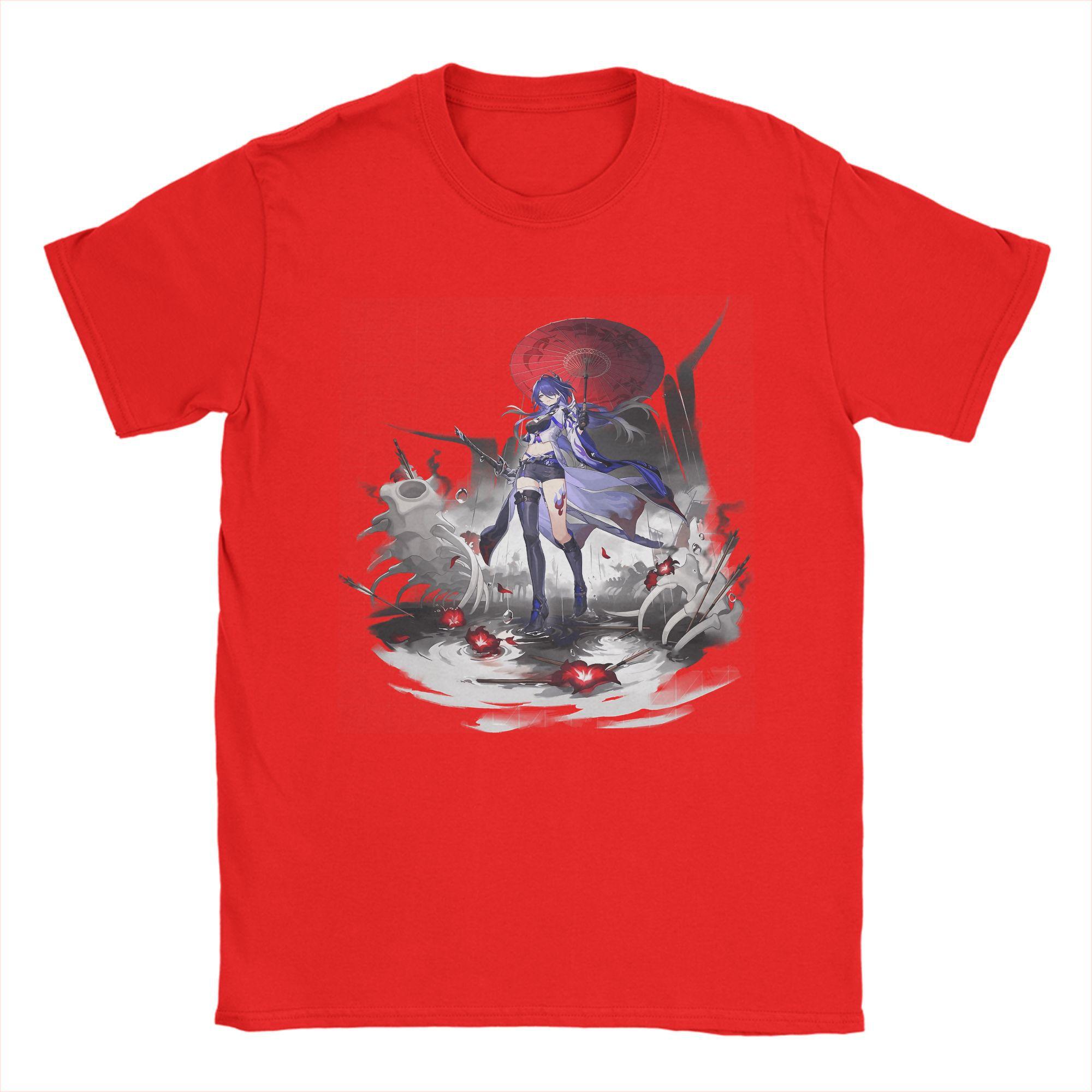 

Leisure Game Stars Rails T-Shirt for Men Crew Neck 100% Cotton T Shirt Honkai Short Sleeve Tees Gift Idea Clothing S
