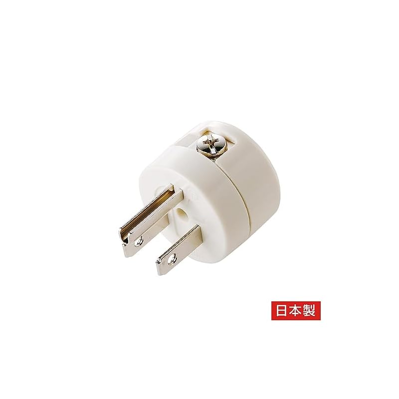 Sanwa Supply 2-pin To 3-pin Conversion Adapter with Ground Connection Terminal TAP-AD1RN