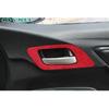 Inner Door Handle Decor Frame Cover 4PCS For Honda Fit/Jazz 2014- Red Suede