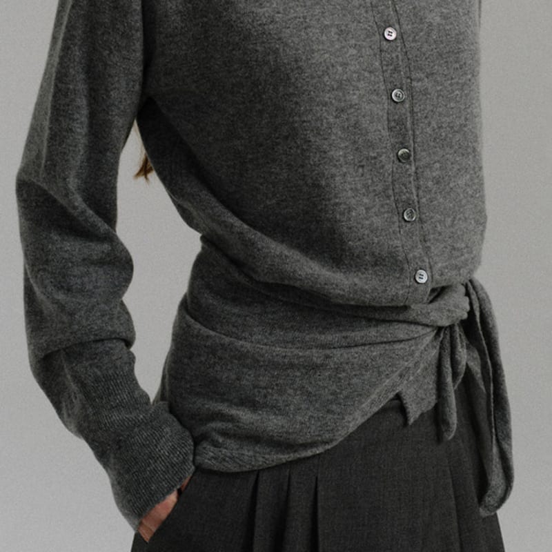 AUBOUR knit button scarf (7color)