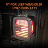 For Jeep Wrangler TJ YJ 1987-2006 Tail Lght Cover Frame Rear Lamp Hood Aluminum Protector Guard Shell U.S. Flag Shape Hollow Out