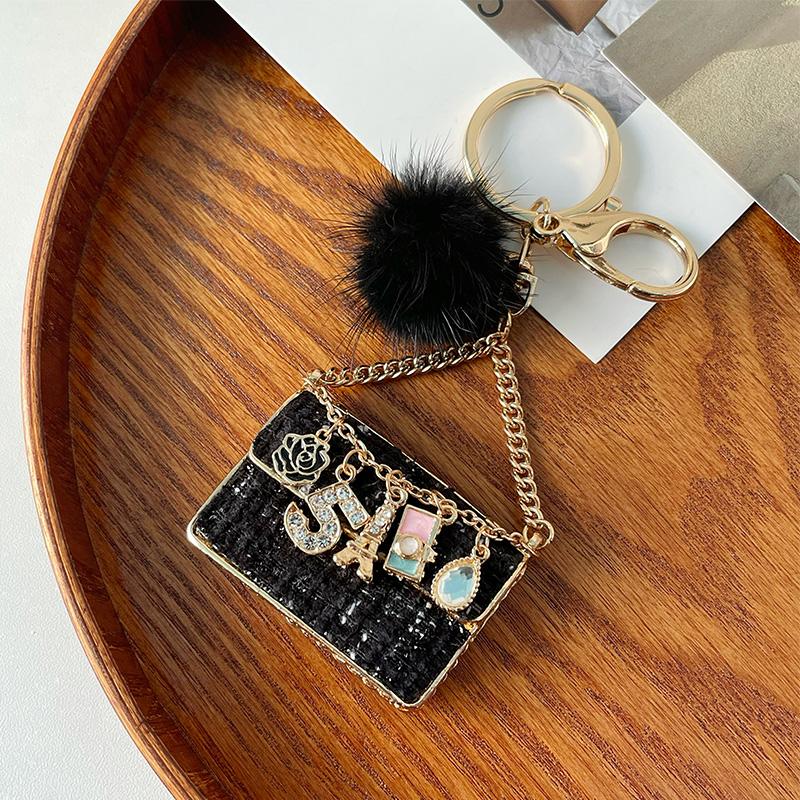 Chaveiro de Metal para Bolsa de Luxo Formato de Bolsa de Couro Feminino Charme de Alta Qualidade Decoração Suporta um Selo Bolsa de Couro Leopardo