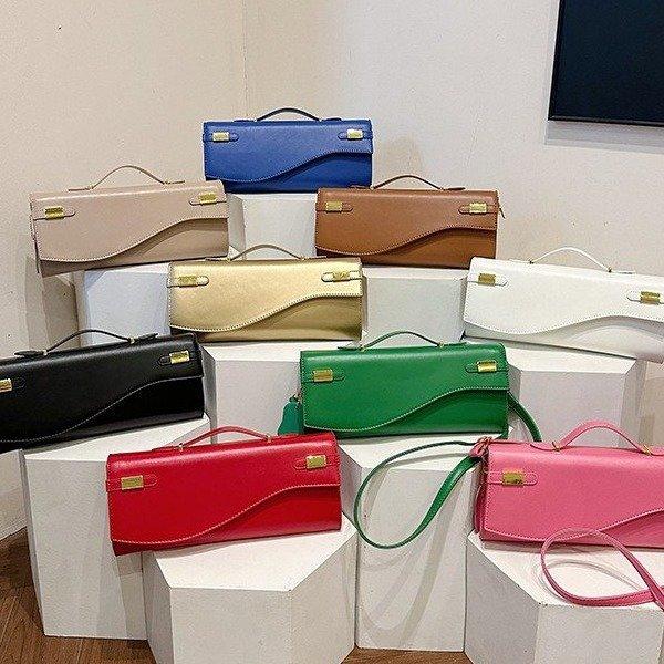 New portable oblique span bag women's high-end fashion retro shoulder bag portable women's baguette bag