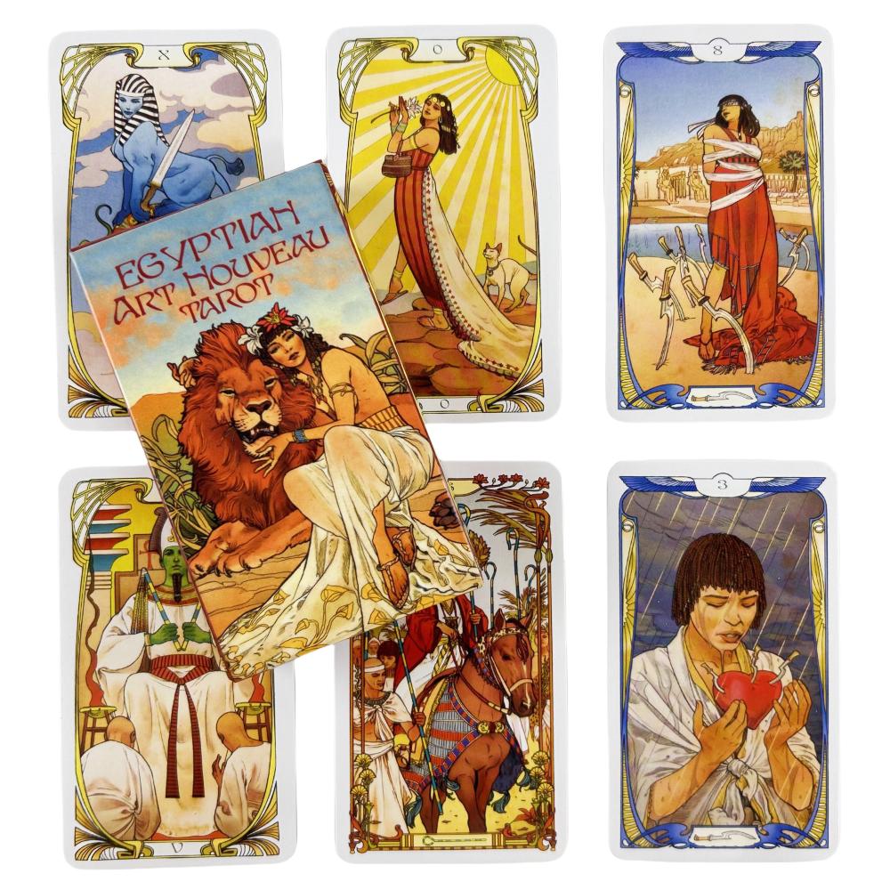 Egyptian ART Houvean Tarot Cards Full English Deck Visions Divination Board Game Family Playing Birthday Gift Oracle