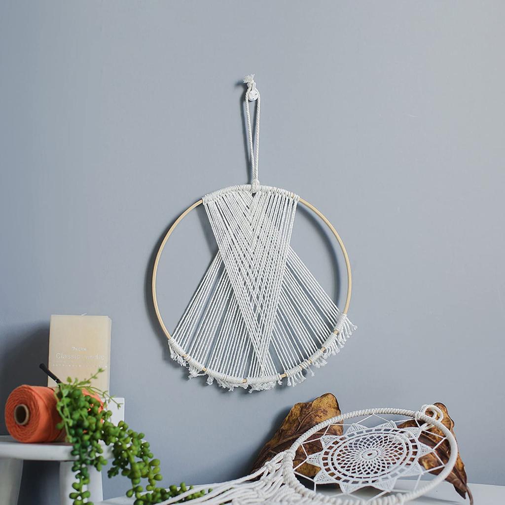 NUOLUX Bamboo Dream Catcher Dream Catcher 5 for Car Wall DIY Embroidery and Hobby Materials Rings, Hoops, Pieces, 10cm, 15cm, 20.5cm, 26cm, 30.5cm,