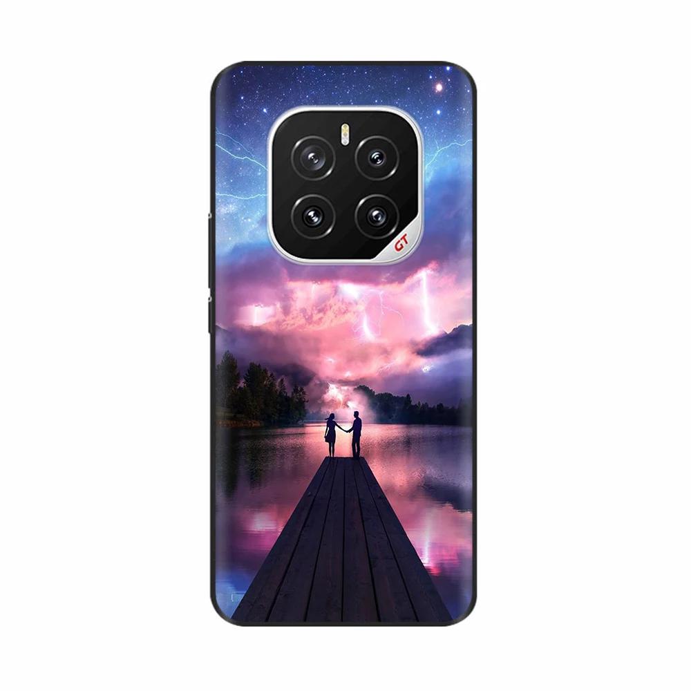 Painted Cover For Honor GT Pro Phone Case for HONOR GTPro Soft Black Silicone Back Cover Shockproof Protective Shell Para Hoesje