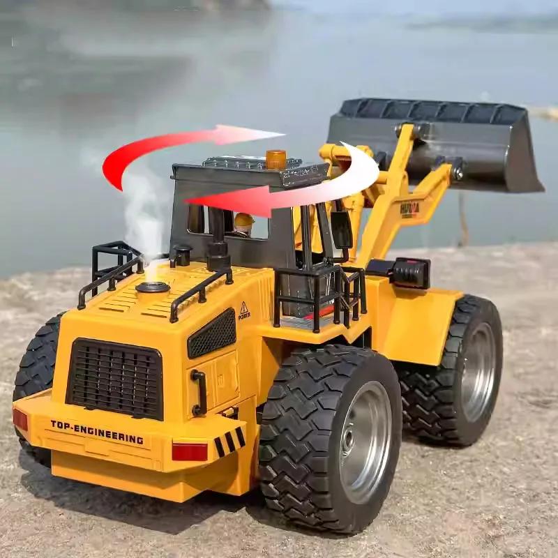 HUINA 1560 1/18 Rc Dozer Alaşım Traktör Modeli 2.4G RC Paletli Radyo Kontrollü Araba Kamyon Mühendislik Aracı Erkek Oyuncakları Hediyeler