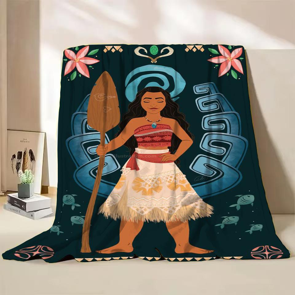 Disney Moana Duffy Flanel Worpdeken voor Bed Sofa Thuis Slaapkamer Kantoor Reizen Kinderdeken Kinderen Winter Warm Cadeaus