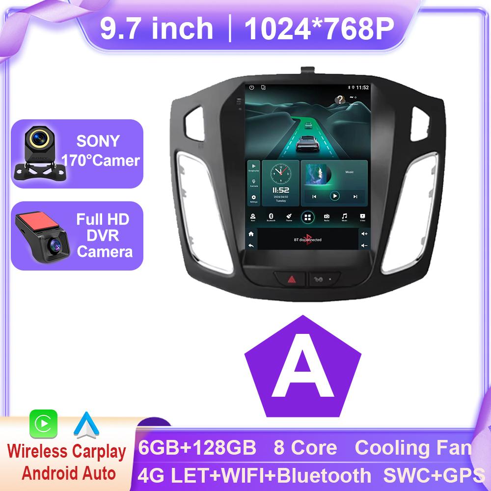 Android 15 Car Radio For Ford Focus MK3 2011 - 2019 Multimedia Video Player Navigation GPS Stereo Auto Carplay 2din New BT Dvd