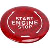 Aramox Car Engine Start Stop Button Cover Carbon Fiber Ignition Push Start Button Sticker Compatible with C8 2020 To Present (Red)