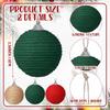 9PC/Set Foam Window Decoration Linen Rope Xmas Tree Christmas Ball Ornaments Home Decor Hanging Decorations Farmhouse