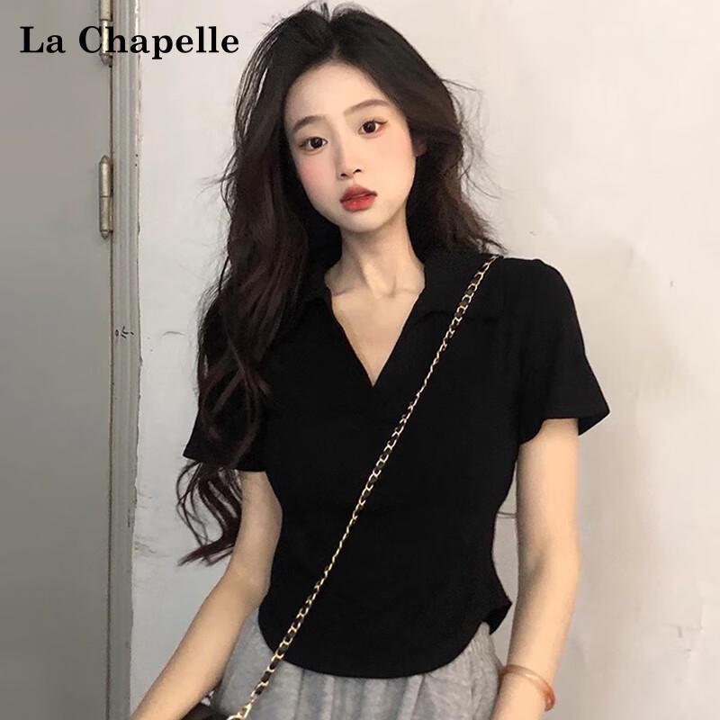 La Chapelle Women's 2025 Summer Polo Collar T-Shirt