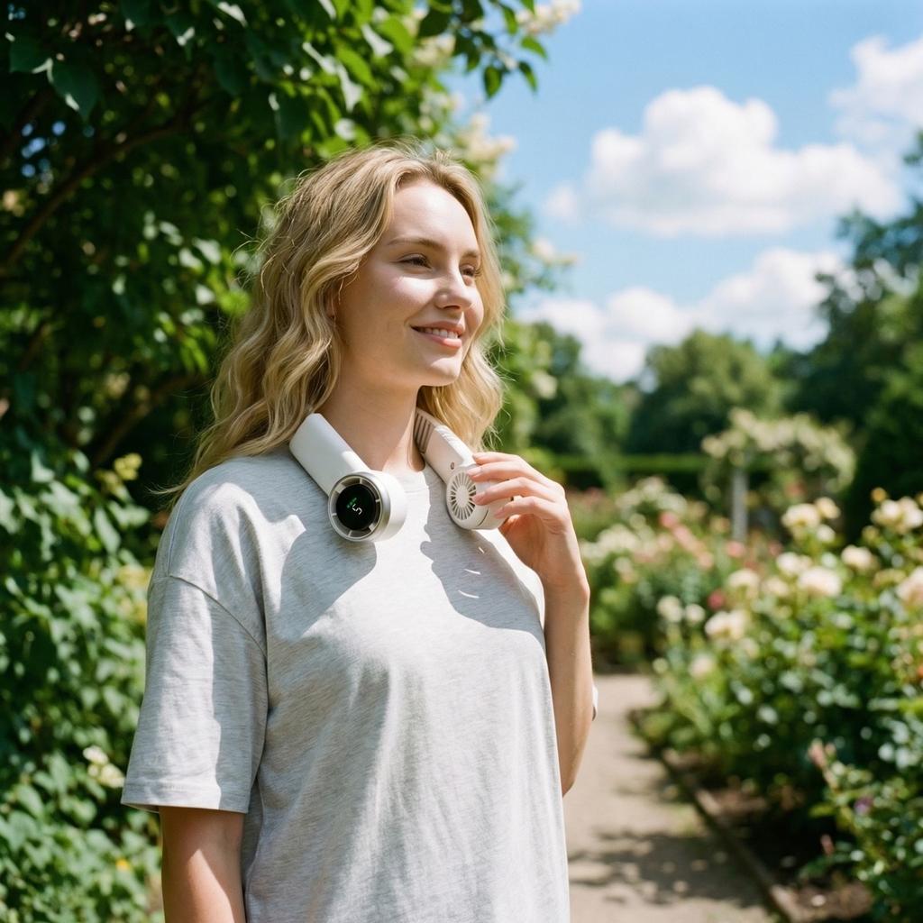 Outdoor High-speed Handheld Fan, High Wind Power, Brushless, Neckband, Foldable Table Fan, Portable Fan.