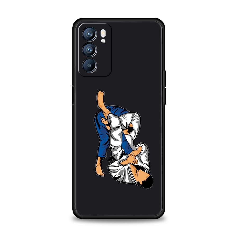 Japanese Martial Judo Phone Case For Oppo A54 A53 A52 A15 A95 A16 A78 A79 A80 A98 4G Find X5 X6 Reno10 12 13 F Pro 5G Cover