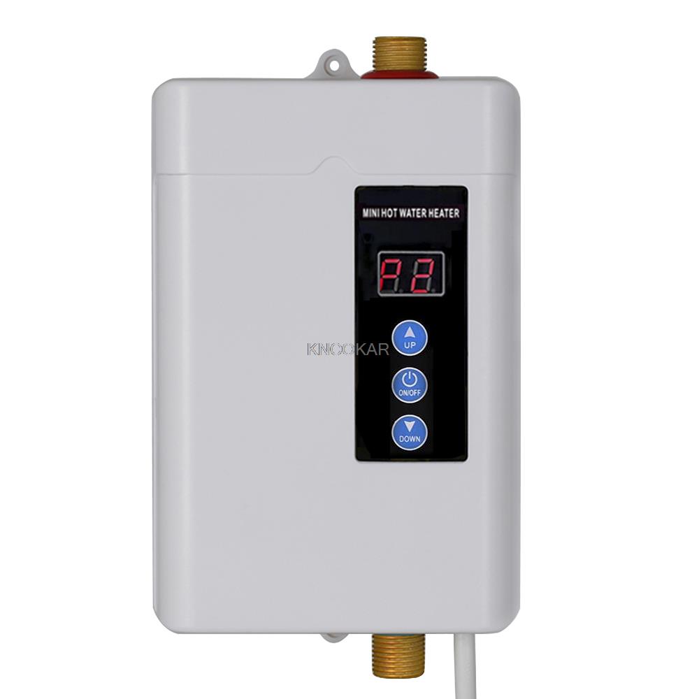 110/220V Instant Electric Water Heater Intelligent Touch Heating Fast 3 Seconds Hot Shower with Temperature Display 4000W