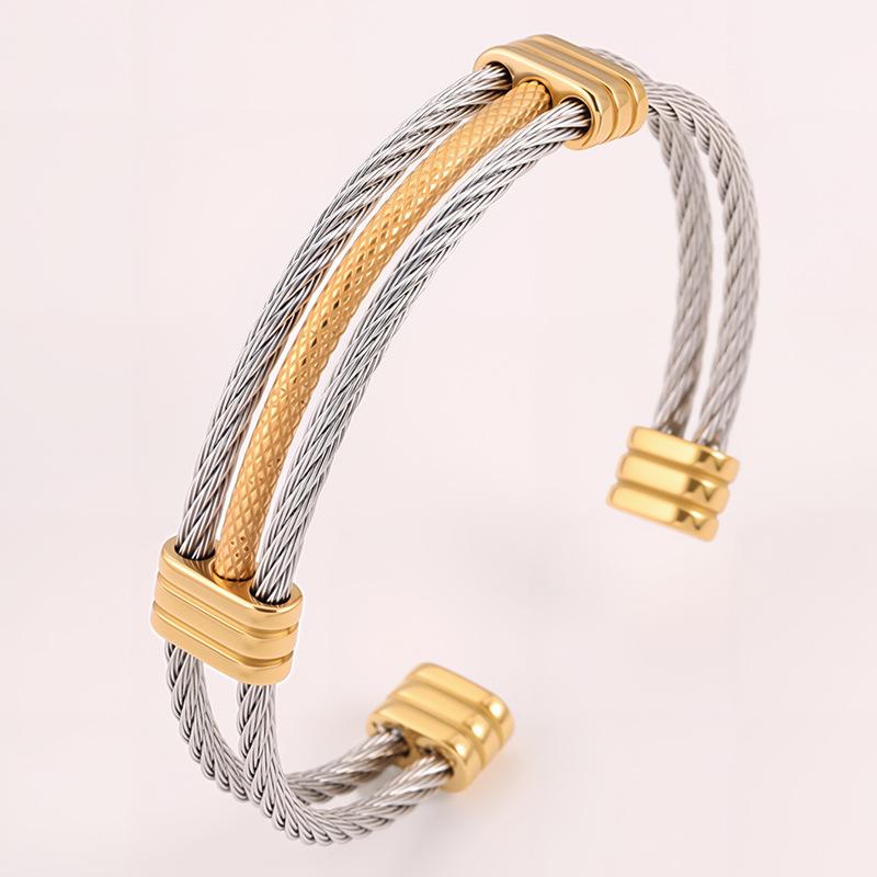 Design Open Titanium Steel Women's High-end Braided Bracelet Best-selling Best Friend Bracelet Bracelet