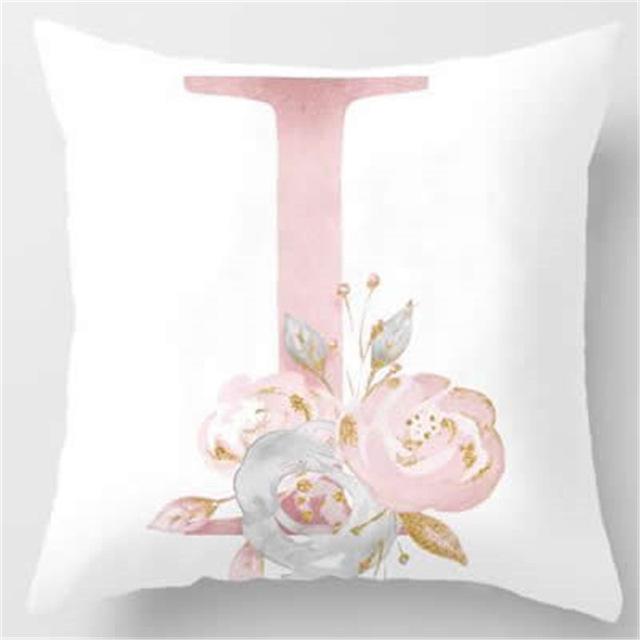 Ins Nordic Pillowcase Design Pink Letter Cushion Pillowcase Car Sofa Waist Design Home Furnishing
