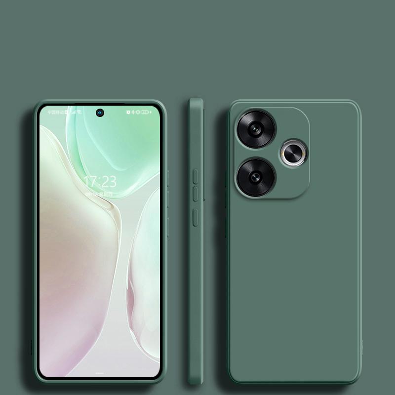 For Redmi Turbo 3 Turbo3 Case Liquid Silicone Camera Protection Back Phone Cover Case For Xiaomi Redmi Turbo 3 Turbo3 Soft TPU Cover