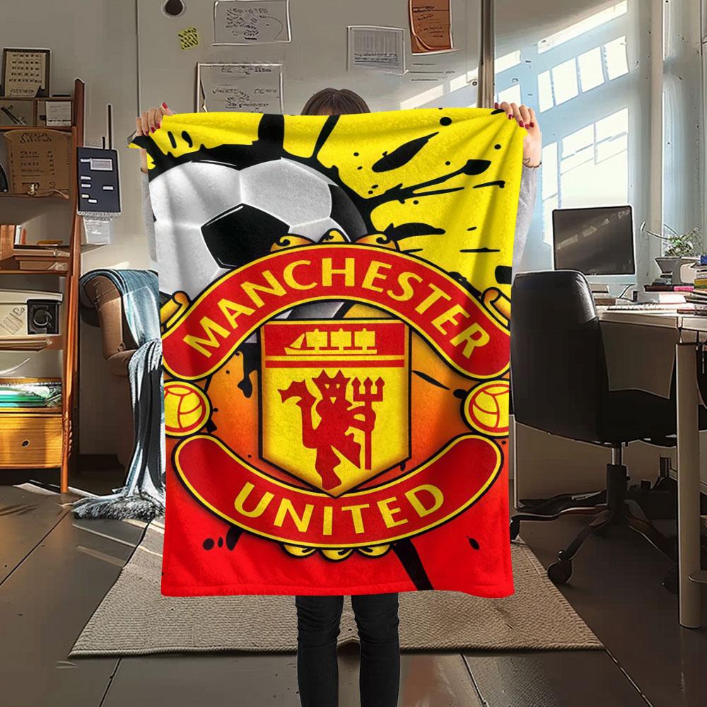 Glänzende MUFC Aufkleber Decke, Hohe Qualität, Bequem für Alle Jahreszeiten, Heimdekoration, Wärme und Komfort