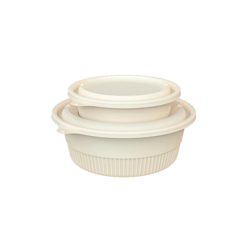 Biodegradable Round Meal Box with Soup Separator