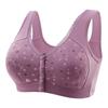 Elegant Plus-size Front-opening Bra for Middle-aged and Elderly Mothers, with Thin Cup, Breathable and Wire-free… More