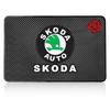 1Pcs Car Emblem Anti Slip Pad Phone Holder Non-Slip Mat Car Stlying For Skoda Octavia Superb Rapid Kodiaq Karoq Fabia Kamiq Roomster Citigo