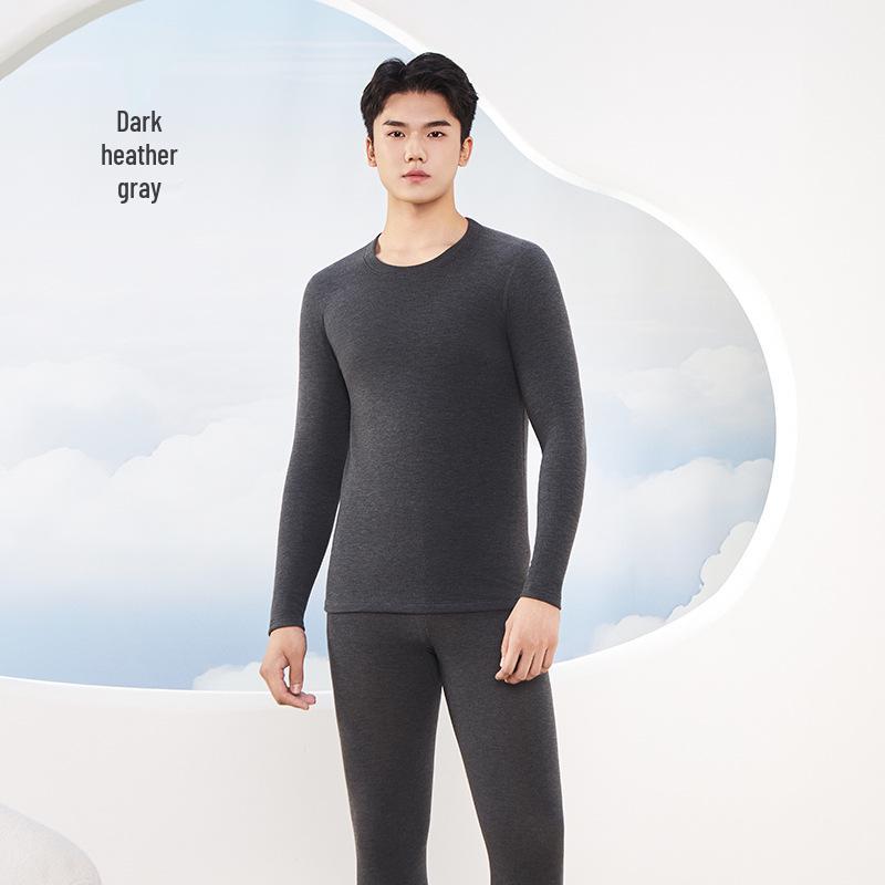 Men’s Silk-Like Cashmere Thermal Underwear Set - Thick, Warm, and Edged for Autumn/Winter
