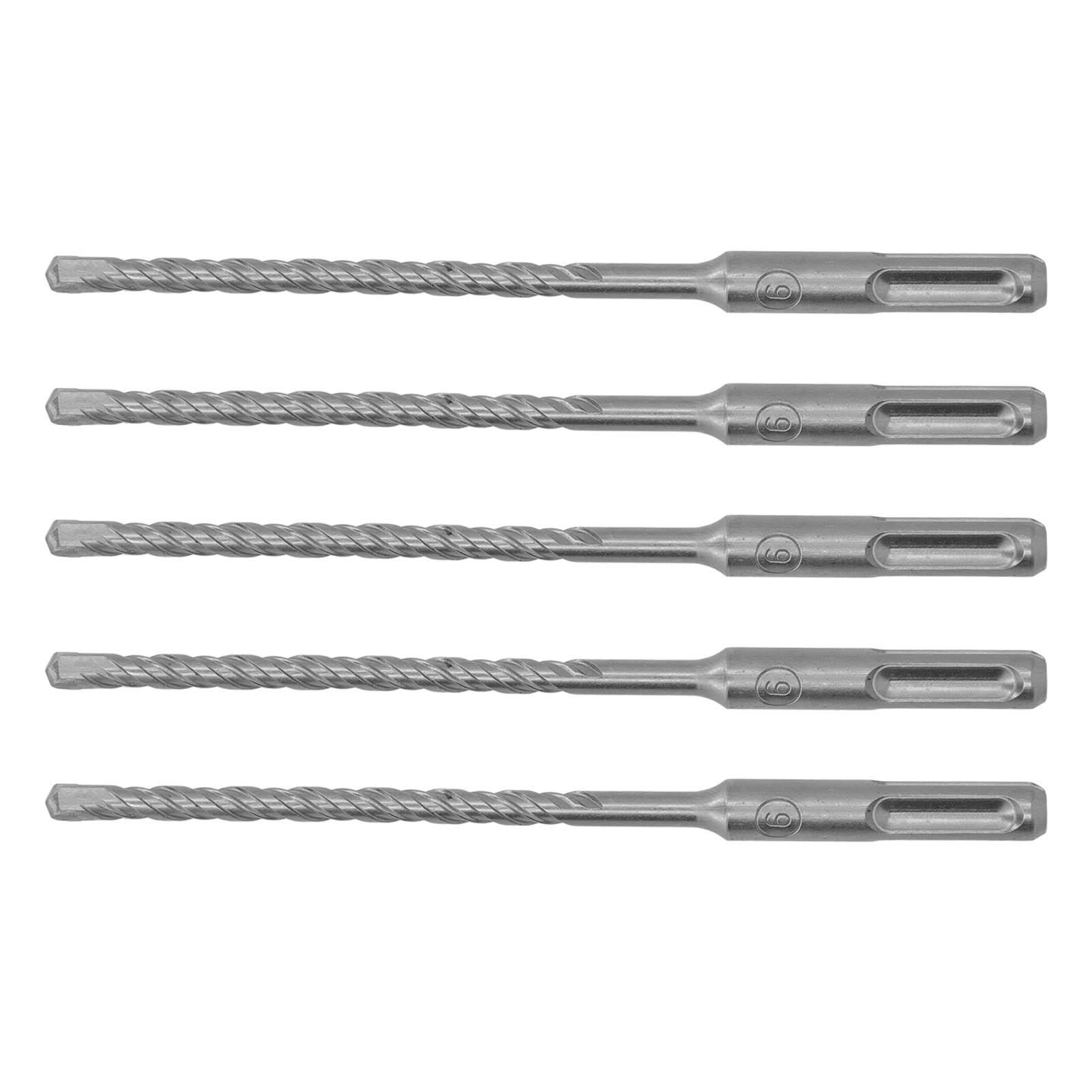 

5 шт. Сверло для перфоратора, длина 160 мм, 2 канавки, самоцентрирующееся твердосплавное острие, ударные сверла для