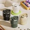 Double wall vacuum insulated 304 stainless steel coffee cup with spill resistant flip lid portable for tea juice drinks