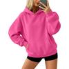 Women's Color Long Sleeve Hoodie with Front Pocket, Loose Fit Pullover for Casual Daily Wear
