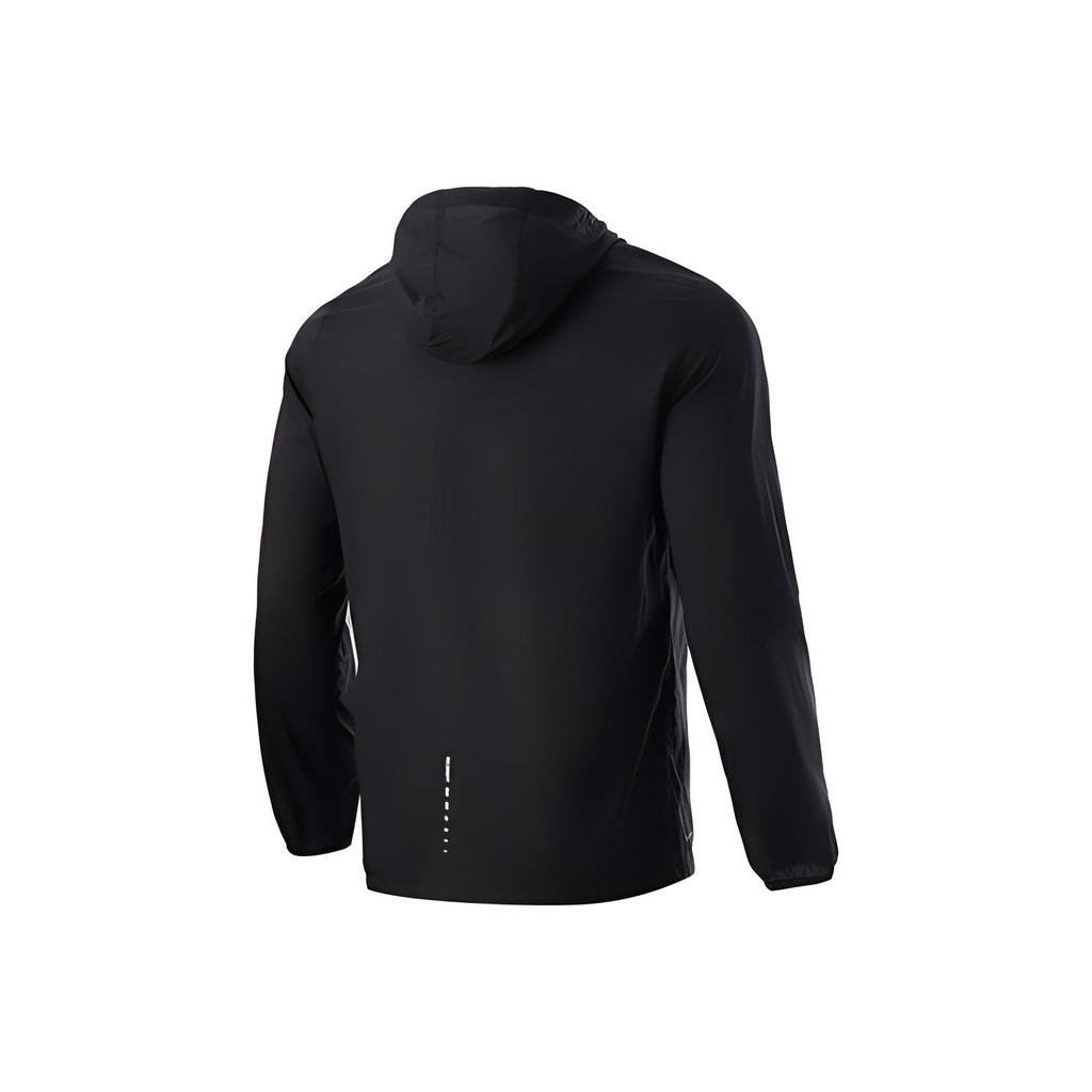 Li Ning Reflective Logo Water-Resistant Sports Hooded Jacket Men Jackets Black AFDR123-1