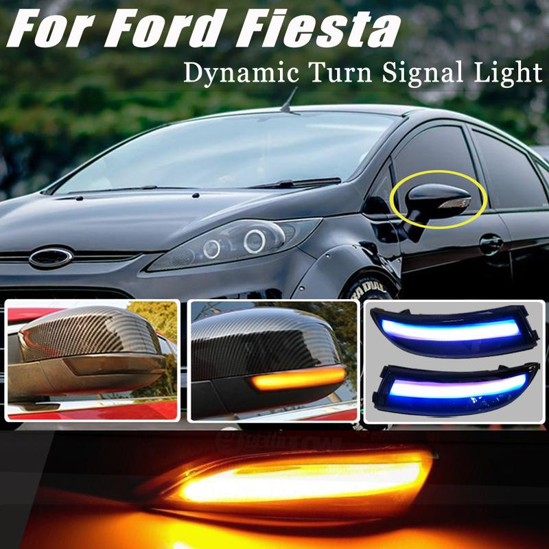 Dynamic LED Turn Signal Light Flowing Side Wing Rearview Mirror Blinker Indicator For Ford Fiesta Mk7 2008-2017 For Ford B-Max