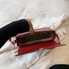 Small Square Bag Single Shoulder Armpit Bag Women's New Fashionable Red Bag