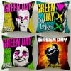 Classic Band Green Day Cushion Cover Soft & Easy-Wash Pillow Case – Versatile for Couch, Bed, Travel and Office