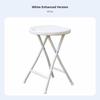 Portable Round Stool With Handle Foldable Design X-Shaped Frame Camp Seat Strongduty High Load Capacity For Adults