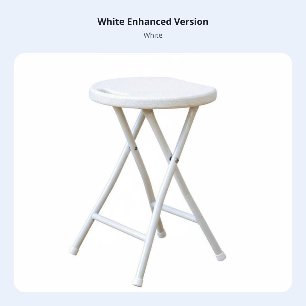 Portable Round Stool With Handle Foldable Design X-Shaped Frame Camp Seat Strongduty High Load Capacity For Adults