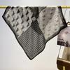 Retro light luxury high-end carriage cotton and linen scarf, spring and autumn new 71cm small square scarf, foreign-style decorative versatile scarf