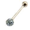 Les Trésors De Lily [L4506] - Turquoise 'Crystal' Steel Barbell